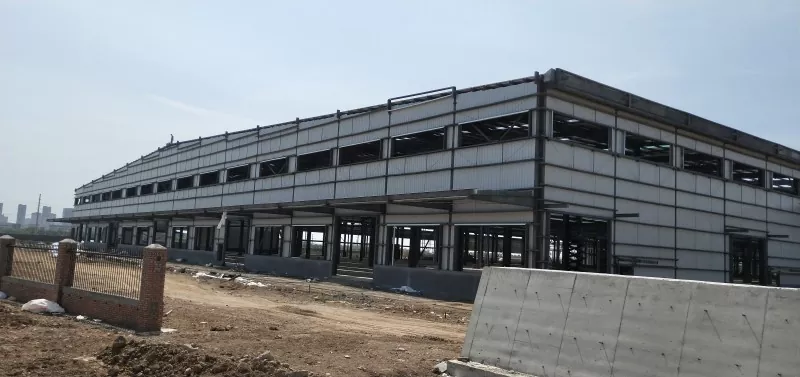 Adeiladu Warws Logisteg Ffrâm Dur Modiwlar Prefab