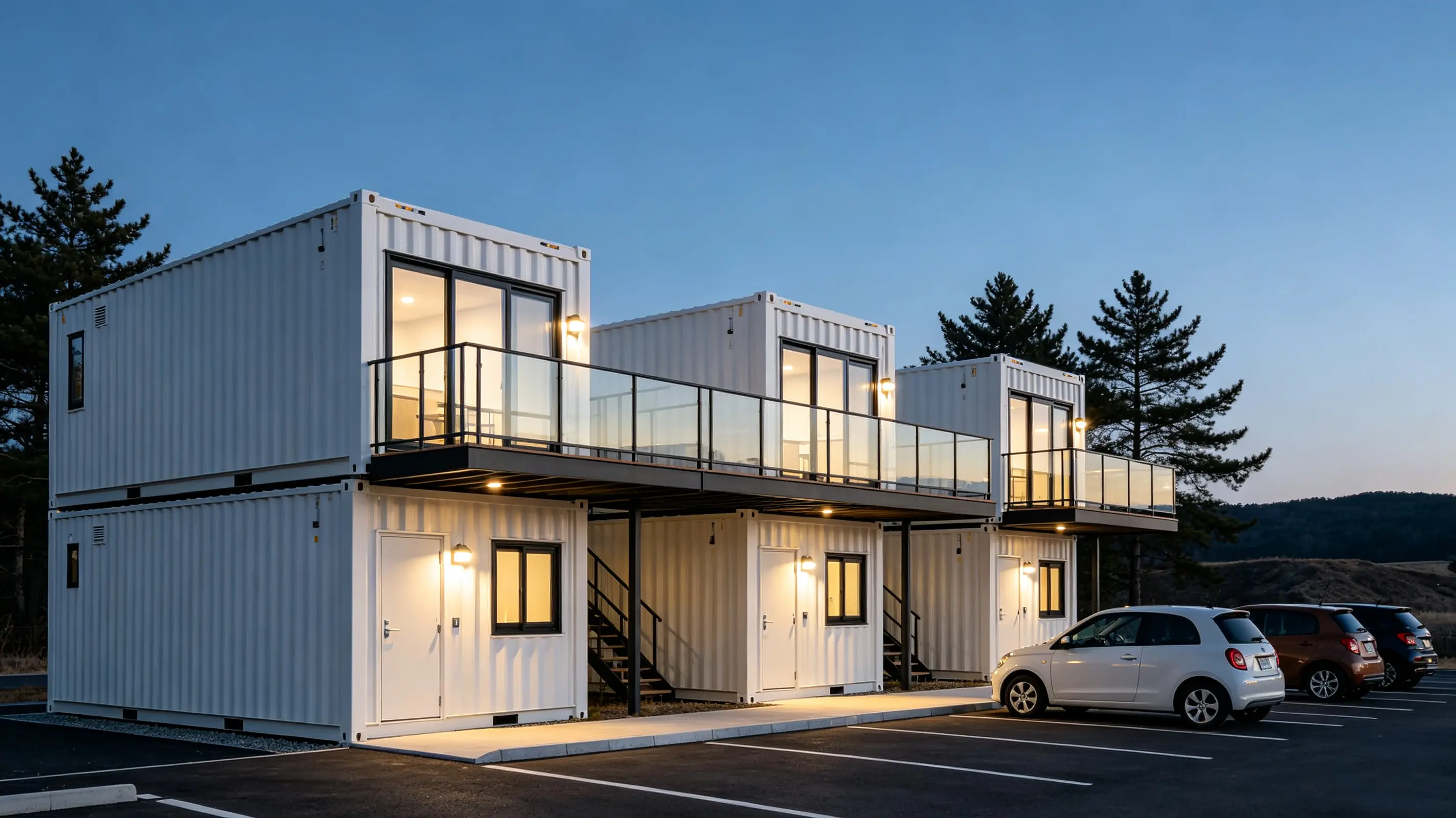 Adeiladwaith motel cynhwysydd parod