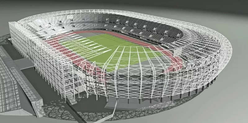 Strwythur Dur Stadiwm Awyr Agored